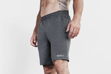 Nobull Lightweight Knit 9" Men's Shorts Grey | Australia (XO9478)